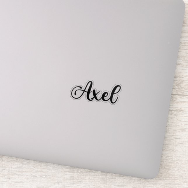 Axel Name - Handgeschriebene Kalligrafie Aufkleber (Detail)