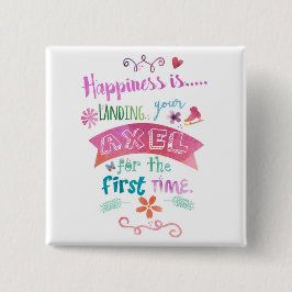 Axel-Zahl Skate-Quadrat-Magnet Button