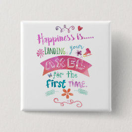 Axel-Zahl Skate-Quadrat-Magnet Button