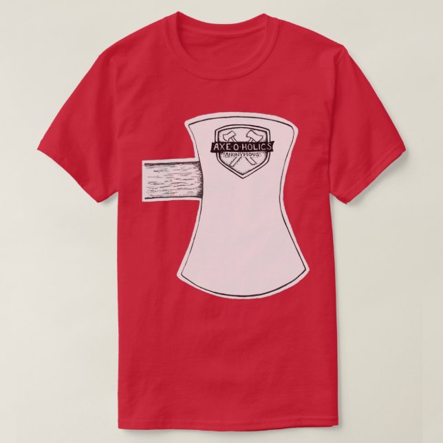 AxeOHolics Anonymous Shield Briefmarke Ax Head T-Shirt (Design vorne)