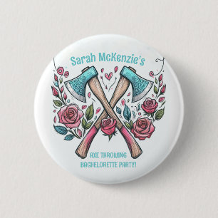 Axes & Roses - Axtwerfen Junggesellinnenabschied Button