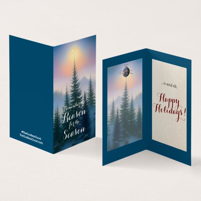 Axial Tilt - Atheist Weihnachtskarten - 25pk Klein (Innenseite und Außenseite)