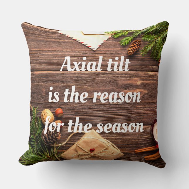 "Axial Tilt ist der Grund für die Saison" Kissen (Vorderseite)