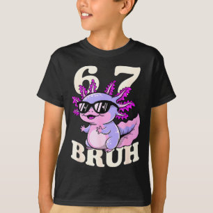 Axolotl 67 bruh lustige Meme-Sonnenbrille cool bei T-Shirt