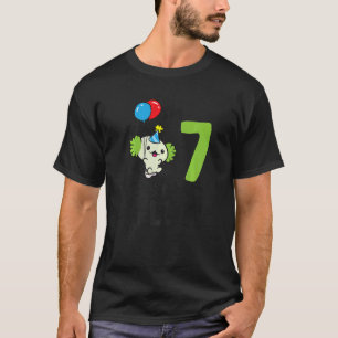Axolotl 7. Geburtstag ich bin 7 Lasse Party A Lotl T-Shirt