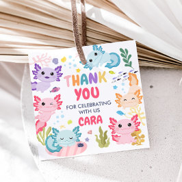 Axolotl Alotl Fun Birthday Party Square Geschenkanhänger