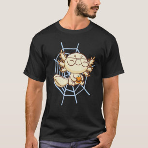 Axolotl Ambystoma Mexicanum Kürbis Laufender Fisch T-Shirt
