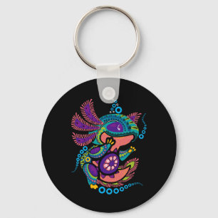 Axolotl Art Aztec Mexican Salamander Mexico Cinco Schlüsselanhänger