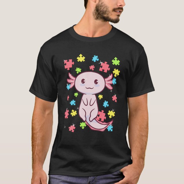 Axolotl Autism Awareness Puzz;E Water T-Shirt (Vorderseite)