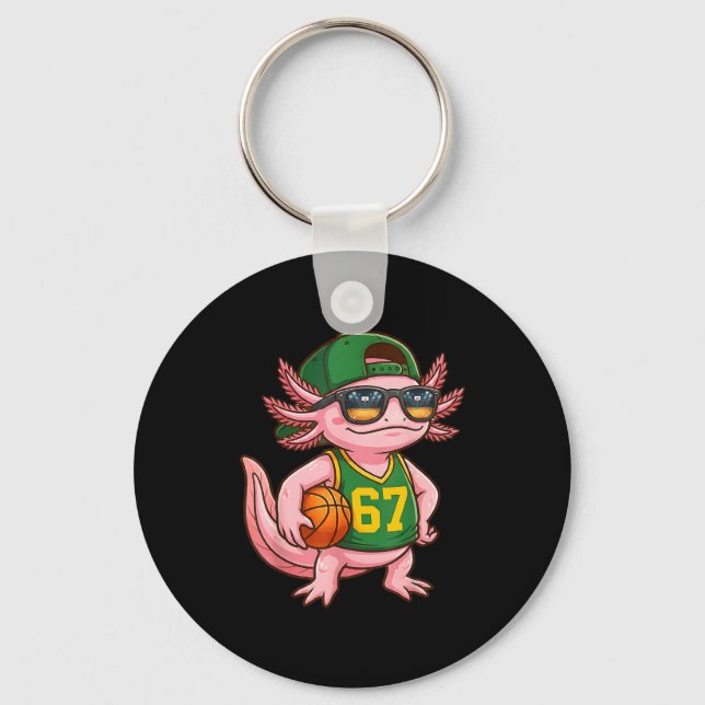 Axolotl Basketball 67 Gen Alpha Slang Srts Men Boy Schlüsselanhänger (Vorderseite)