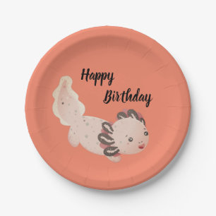 Axolotl Birthday Tellers Pappteller