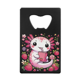 Axolotl Boire du lait de fraise japonais