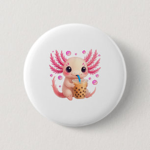 Axolotl Bubble Boba Tea Anime Niedlich Kawaii Teen Button