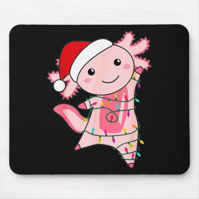 Axolotl Christmas Fairy Light Christmas Axolotl  Mousepad (Vorne)