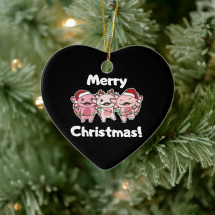 Axolotl Christmas Niedlich Axolotls Frohe Weihnach Keramik Ornament