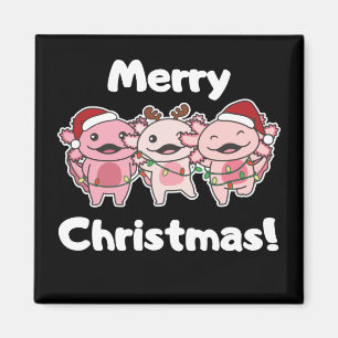Axolotl Christmas Niedlich Axolotls Frohe Weihnach Magnet