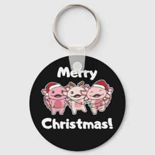 Axolotl Christmas Niedlich Axolotls Frohe Weihnach Schlüsselanhänger