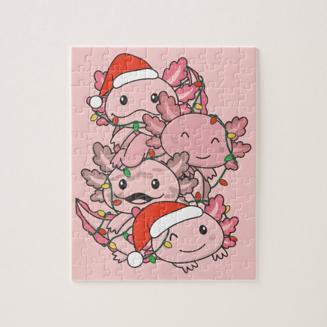 Axolotl Christmas Tree Weihnachtstiere Axolotls (Vertikal)