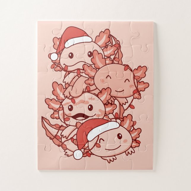 Axolotl Christmas Tree Weihnachtstiere Axolotls (Vertikal)