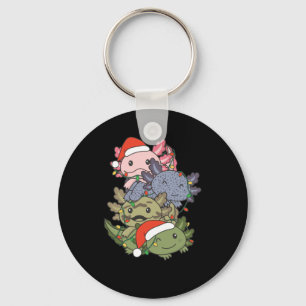 Axolotl Christmas Tree Weihnachtstiere Axolotls Schlüsselanhänger