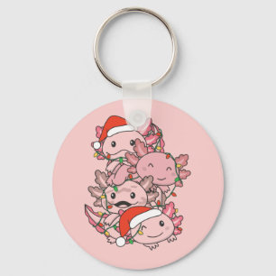 Axolotl Christmas Tree Weihnachtstiere Axolotls Schlüsselanhänger