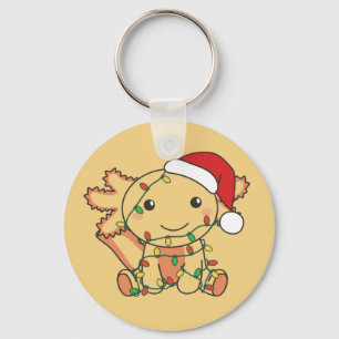 Axolotl Christmas Winter Animals Axolotls Schlüsse Schlüsselanhänger
