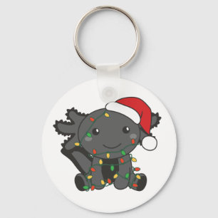 Axolotl Christmas Winter Animals Axolotls Schlüsse Schlüsselanhänger
