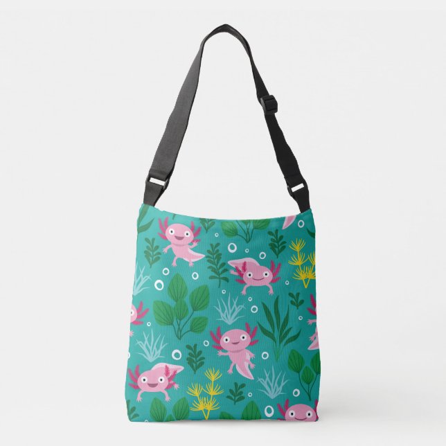 Axolotl Crossbody Bag Tragetaschen Mit Langen Trägern (Vorderseite)
