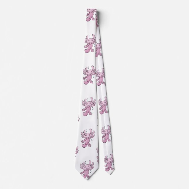 Axolotl Dabbing Neck Tie Krawatte (Vorderseite)