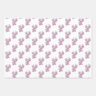 Axolotl Dabbing Wrapping Paper Sheets Geschenkpapier Set