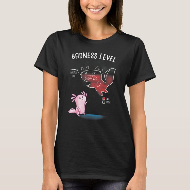 Axolotl-Diagramm für die Badespegel schlechte Amph T-Shirt (Vorderseite)