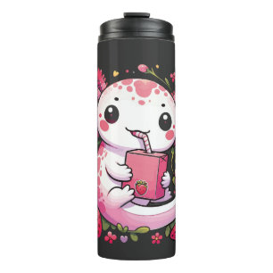 Axolotl Drink Japanese Strawberry Milk Thermosbecher