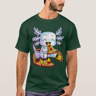 Axolotl Eating Pizza Snaxalotl Food Süßigkeiten T  T-Shirt