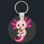 Axolotl Eating Ramen Noodles Kawaii Anime Button Schlüsselanhänger<br><div class="desc">Axolotl Eating Ramen Noodles Kawaii Anime Japanisches Design Geschenk Basic Button Schlüsselanhänger Classic Collection.</div>