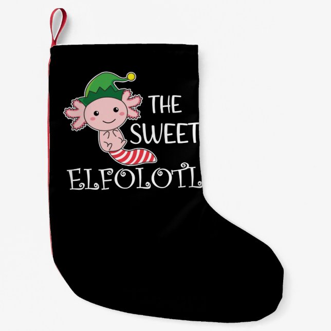 Axolotl Elf The Sweet Elfoldert Animal Christmas A Kleiner Weihnachtsstrumpf (Vorderseite)