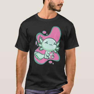 Axolotl Erdbeermilch Kunst Ambystoma Mexicanum Wa T-Shirt