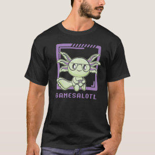 Axolotl Fish Playing Video Games Niedlich Gamesolo T-Shirt