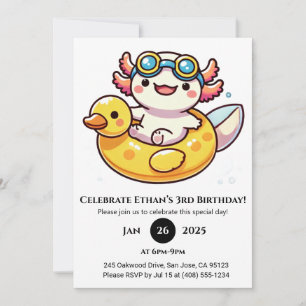 Axolotl Float Fun Geburtstag Einladung