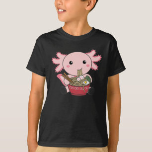 Axolotl Food Ramen Japanisch Food Kawaii Tiere T-Shirt