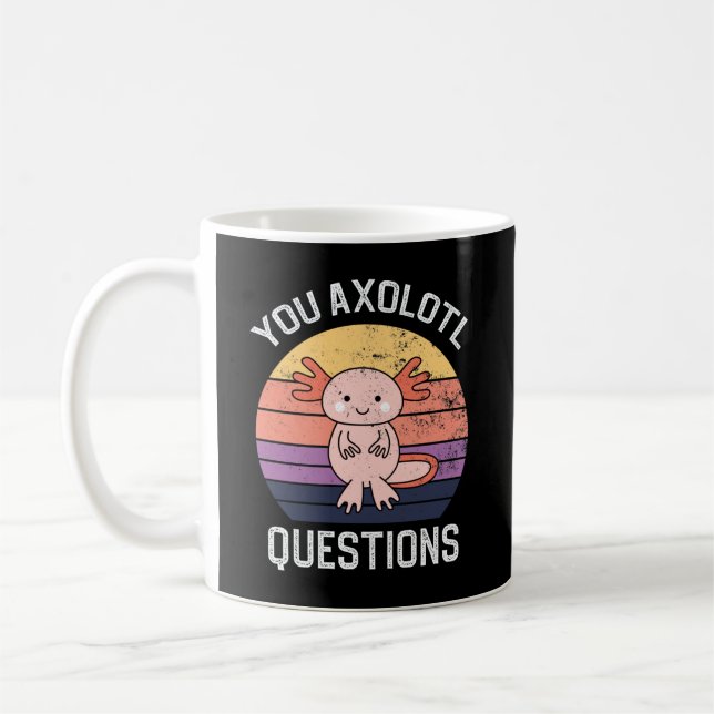 Axolotl-Fragen Kaffeetasse (Links)