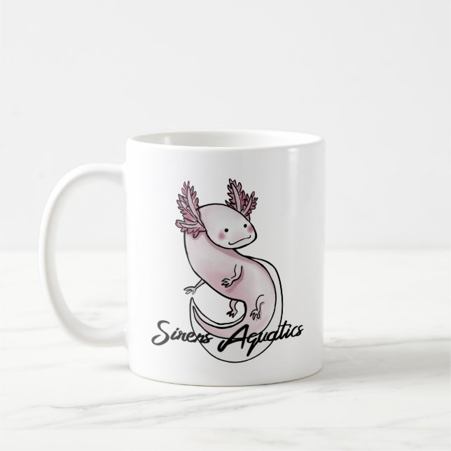 Axolotl fragt Sirenenaquatics-Tasse Kaffeetasse (Links)