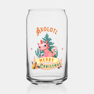 Axolotl Frohe Weihnachten Süße Santa-Mütze Dosenglas