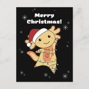 Axolotl Frohe Weihnachten Wintertiere Axolotls