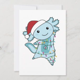 Axolotl Frohe Weihnachten Wintertiere Axolotls
