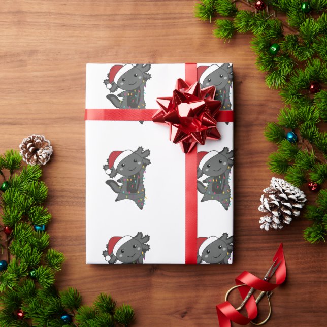 Axolotl Frohe Weihnachts Wintertiere Axolotls Geschenkpapier (Feiertagsgeschenk)