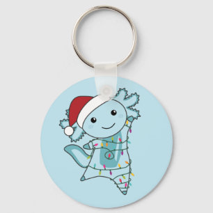 Axolotl Frohe Weihnachts Wintertiere Axolotls Ke Schlüsselanhänger