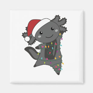 Axolotl Frohe Weihnachts Wintertiere Axolotls Magnet