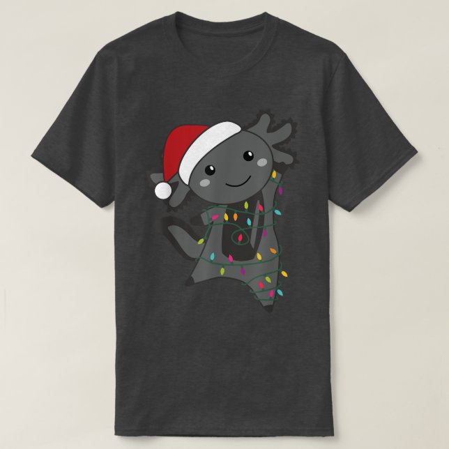 Axolotl Frohe Weihnachtsgebäck Lights Sweet Animal T-Shirt (Design vorne)