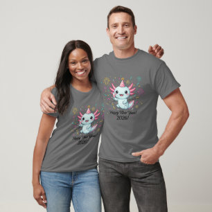 Axolotl Frohes Neues Jahr 2026 Party T-Shirt