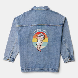 Axolotl für Jugendliche Axolotl Pun Sleepalotl Jeansjacke